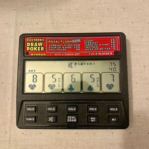 Vintage Radio Shack Electronic Draw Poker Handheld Game Tested/Working